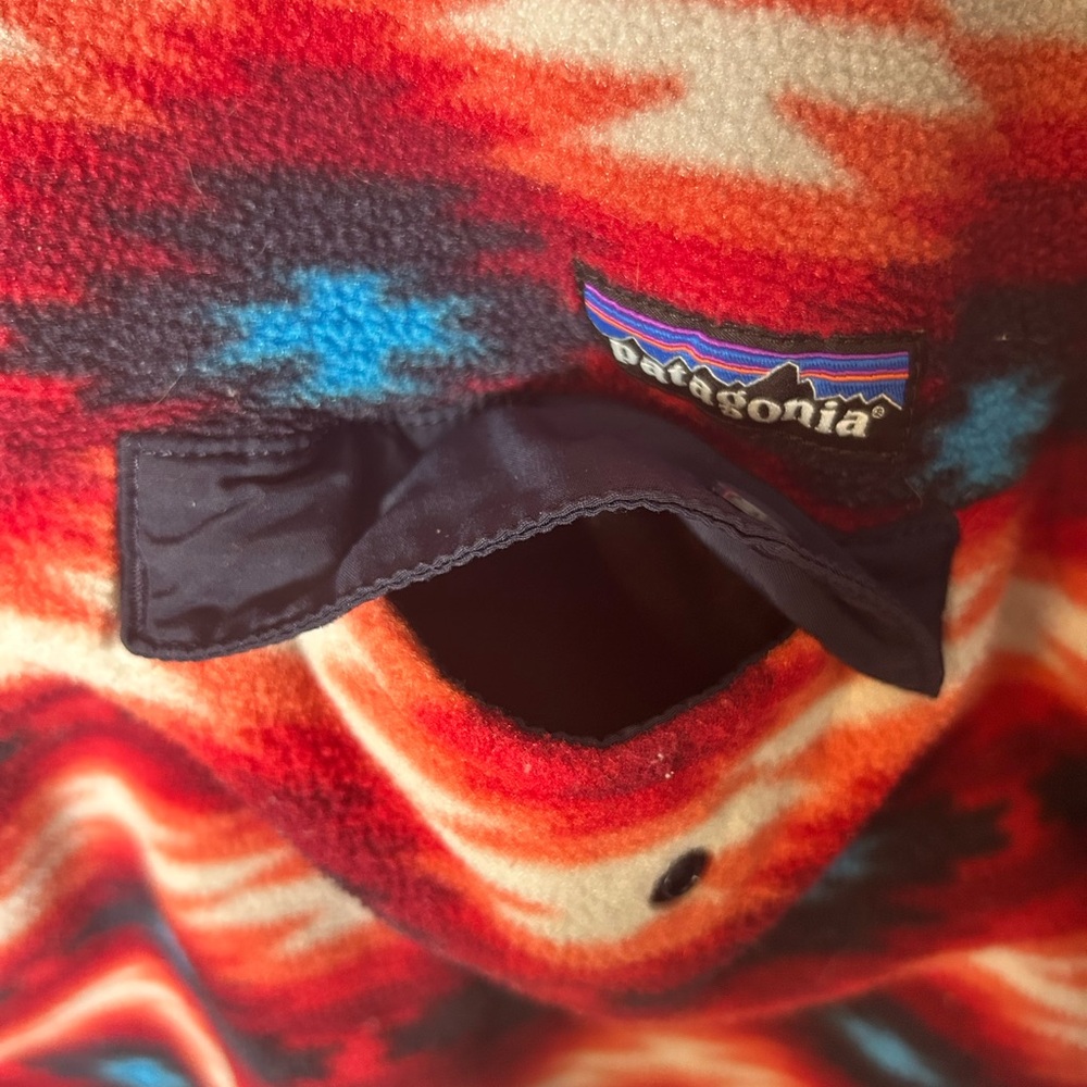 Patagonia Multicolor Red & Blue Aztec Synchilla Fleece Jacket